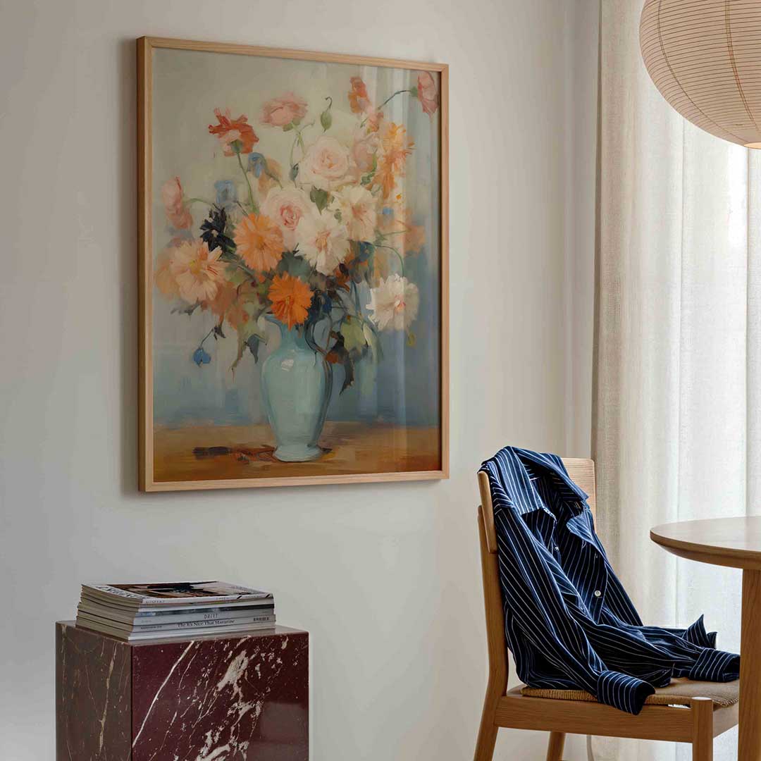 Bloemen in vaas Poster