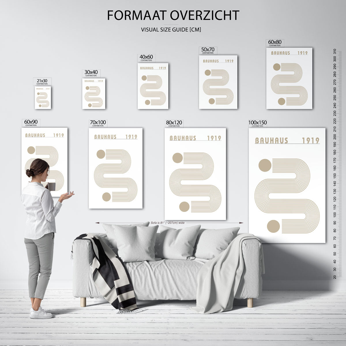 Lijnen en vlakkenspel Poster