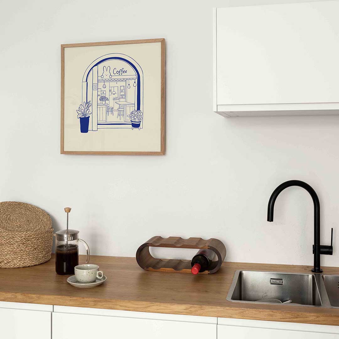 Koffiehuis illustratie Poster