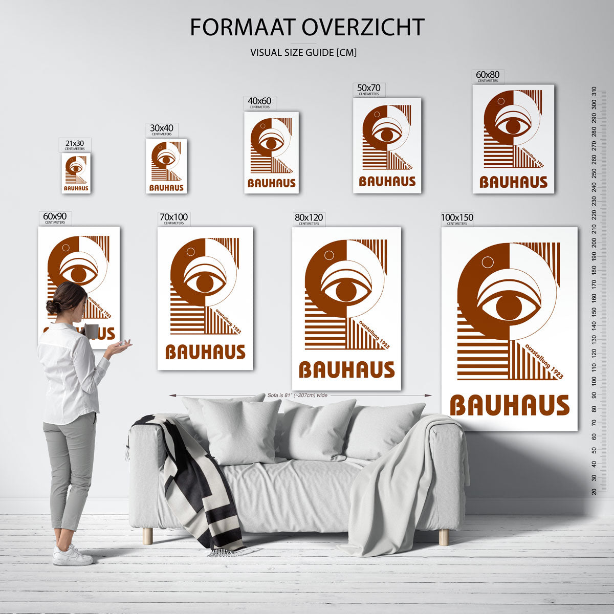 Oog en lijnen Poster