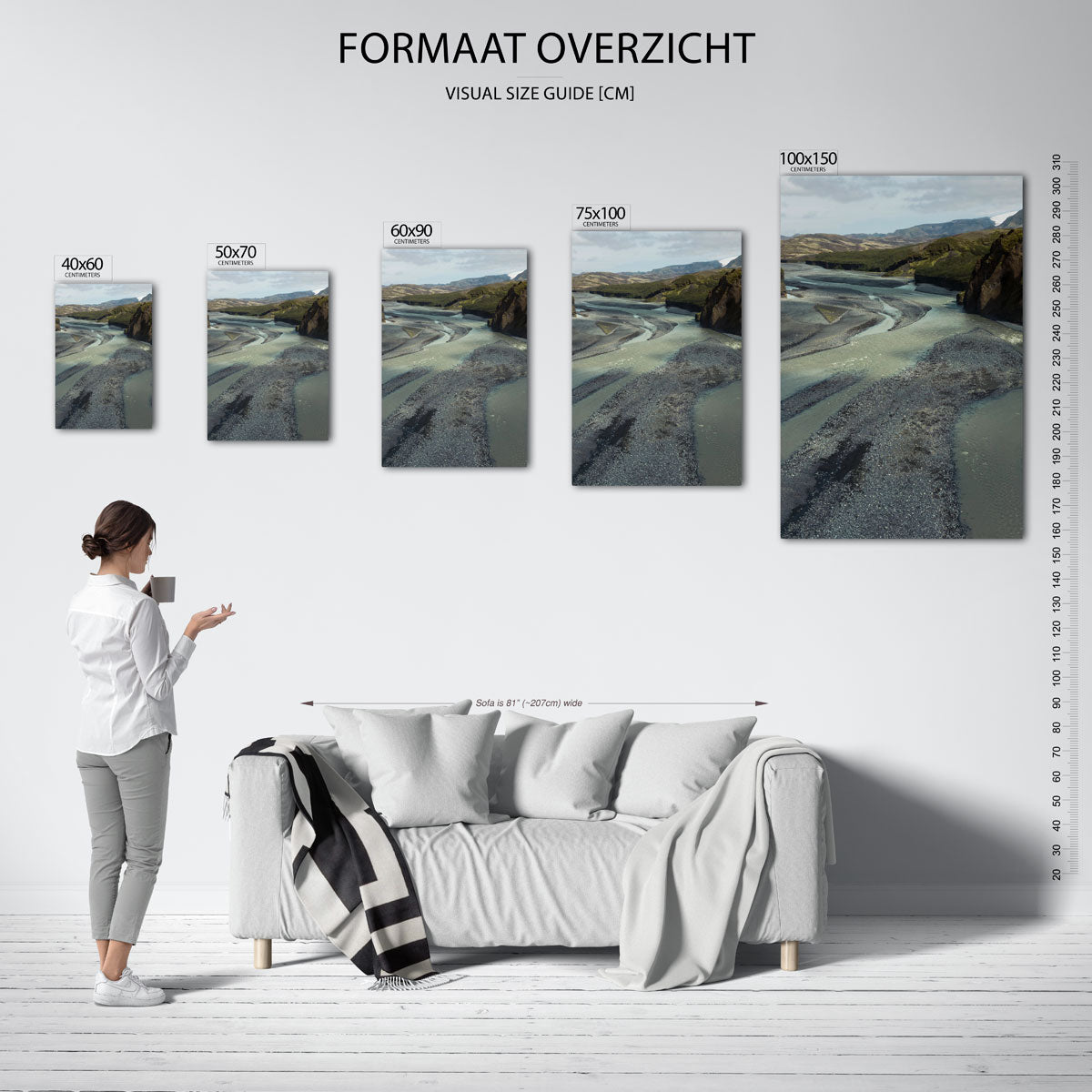 Rivierlandschap Kunstwerk