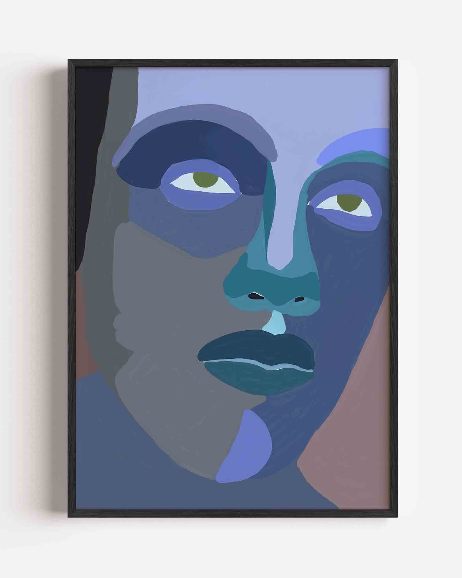 Abstract gezicht Poster