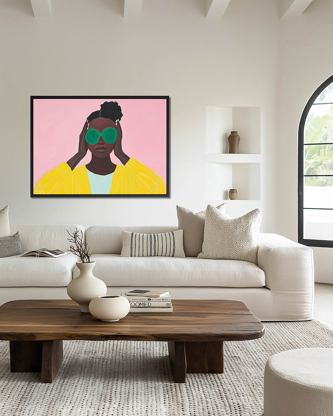 Kleurrijke portretuitdrukking Kunstwerk