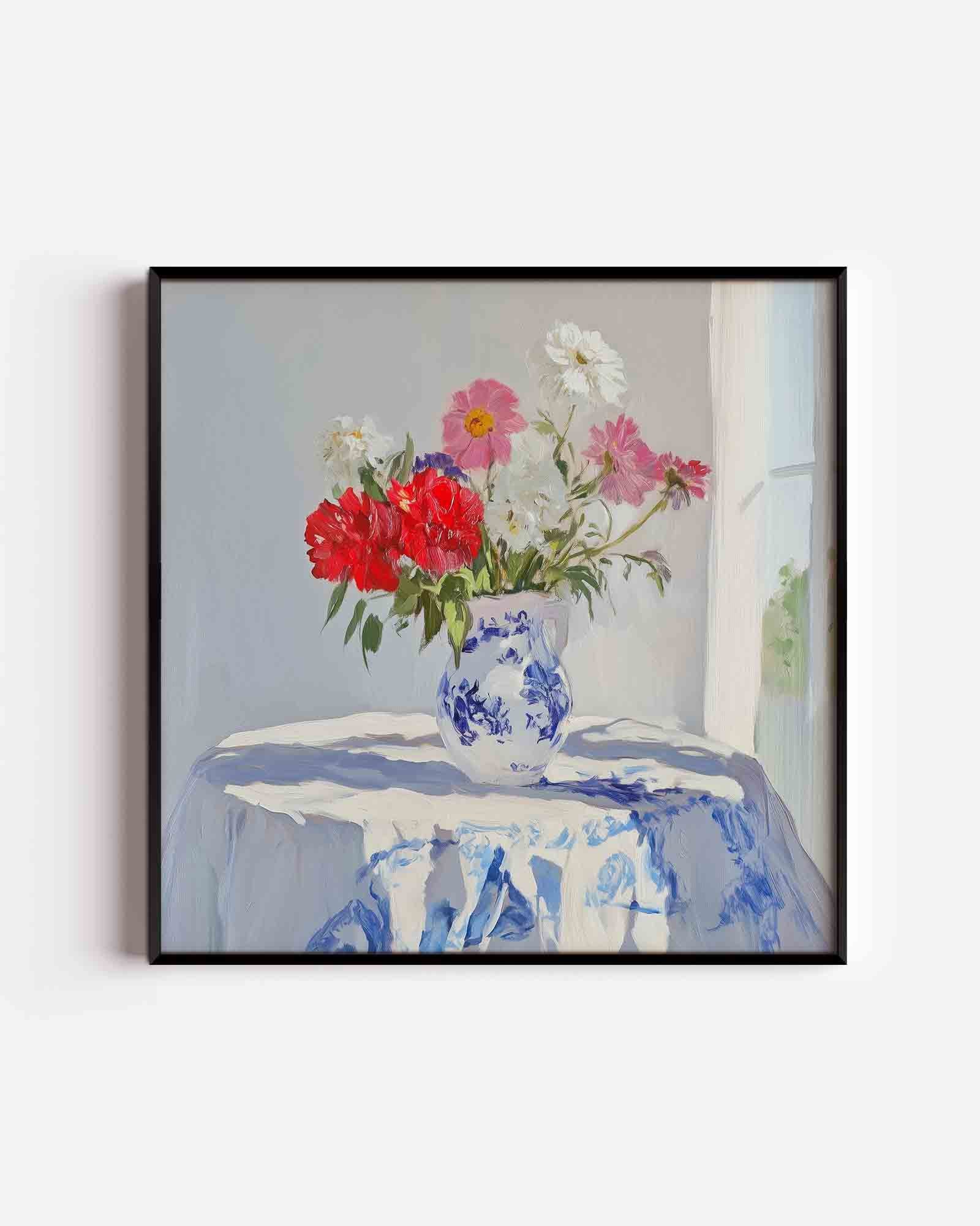 Bloemen in vaas Poster