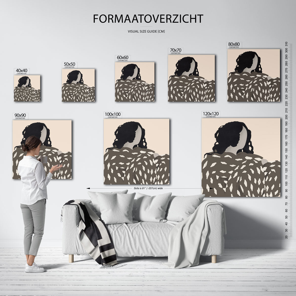 Vrouw met patroon Poster