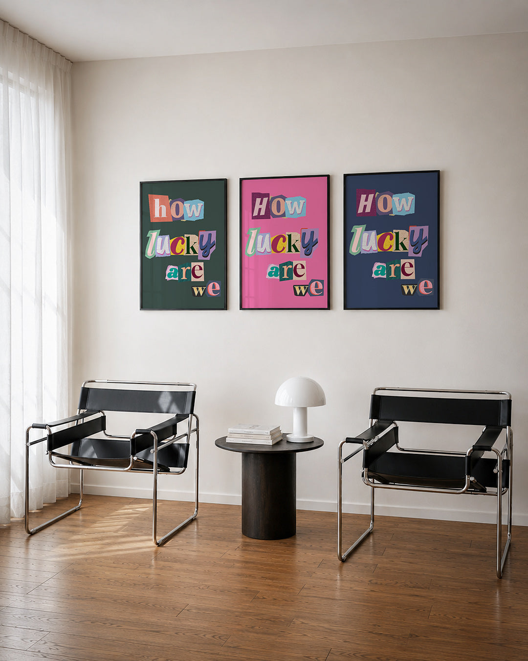 Speelse typografie Posterset