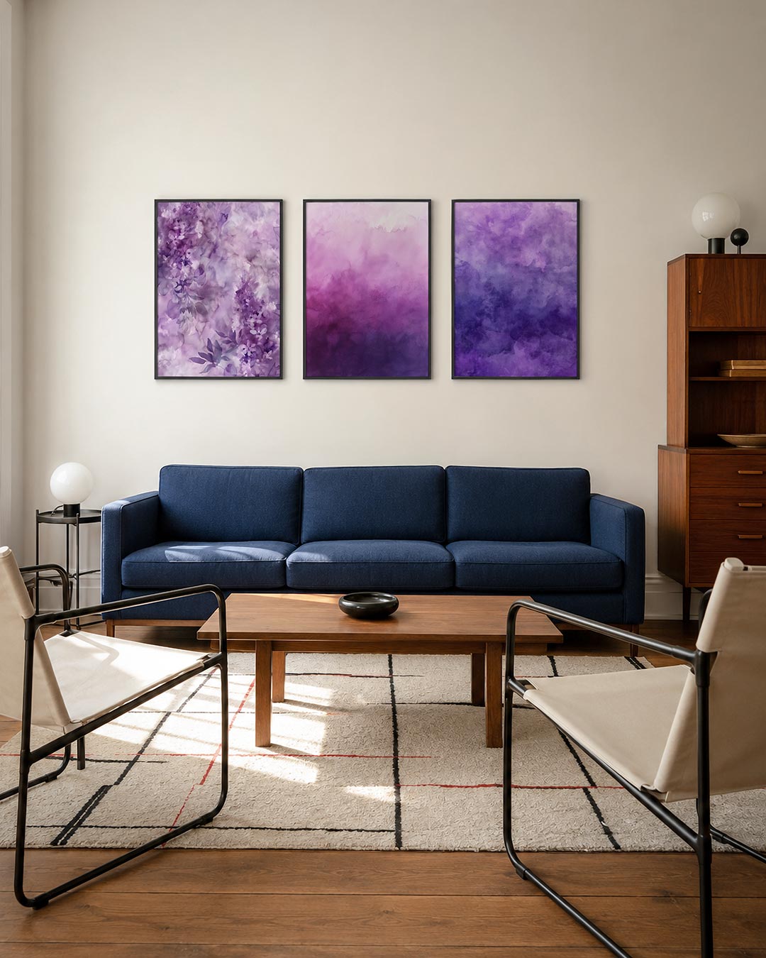 Bloemige vormen Posterset