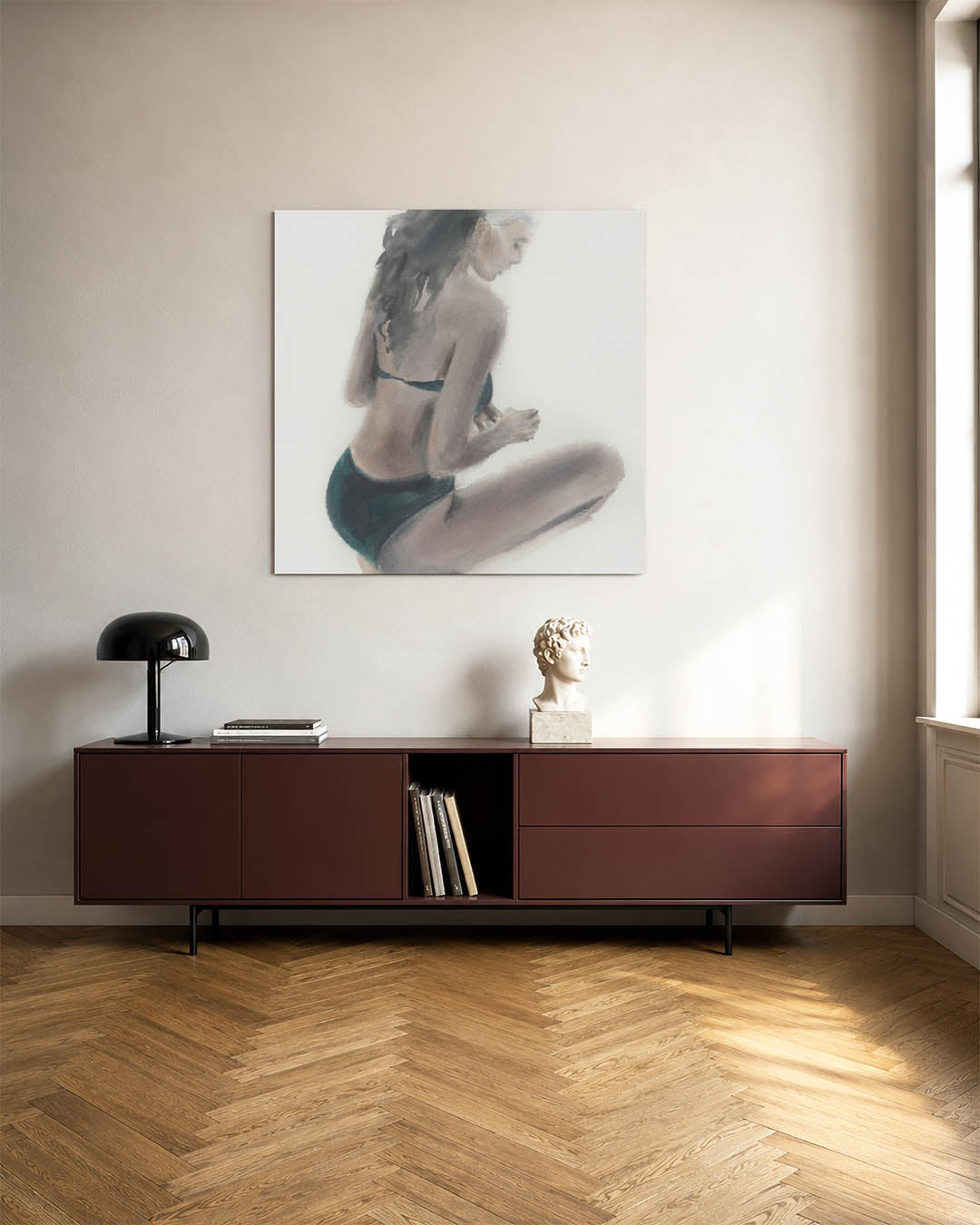 Zittende vrouw studie Kunstwerk