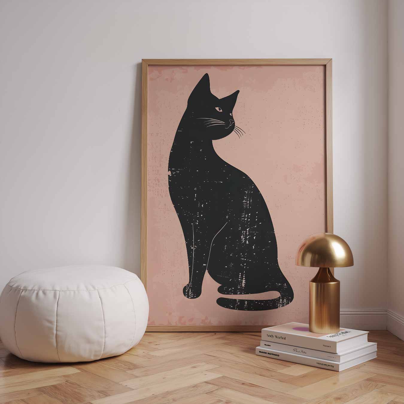 Elegante Kat Silhouet Poster-WallArtistic