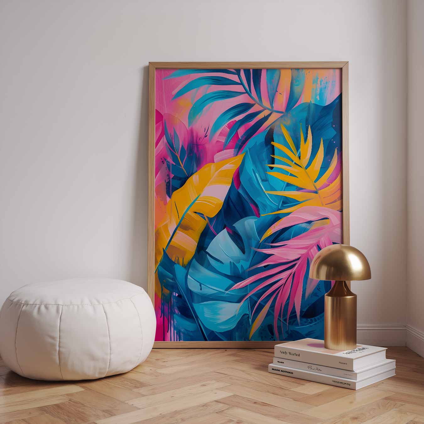 Tropisch Bladervuurwerk Poster-WallArtistic