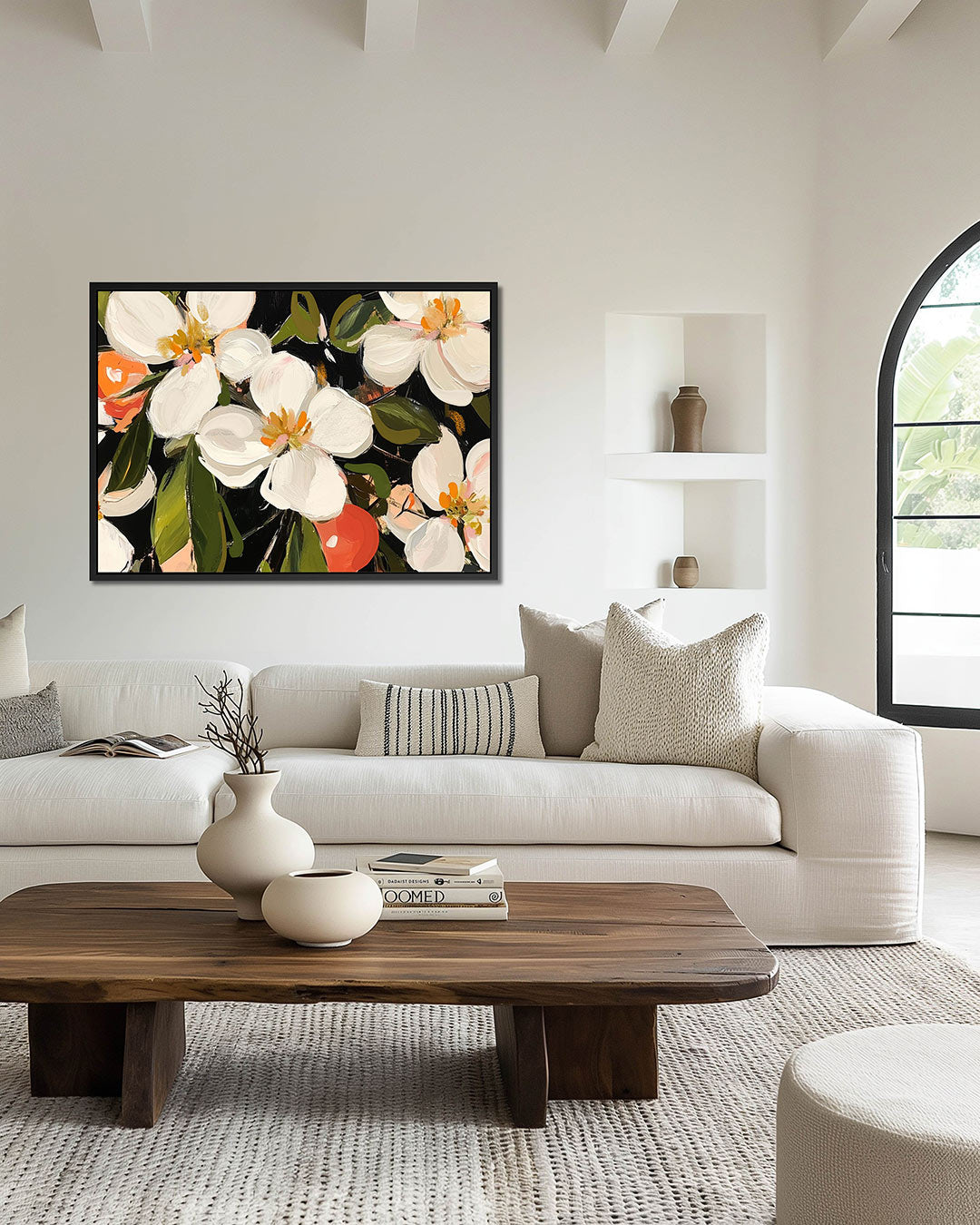 Bloemrijke compositie Kunstwerk