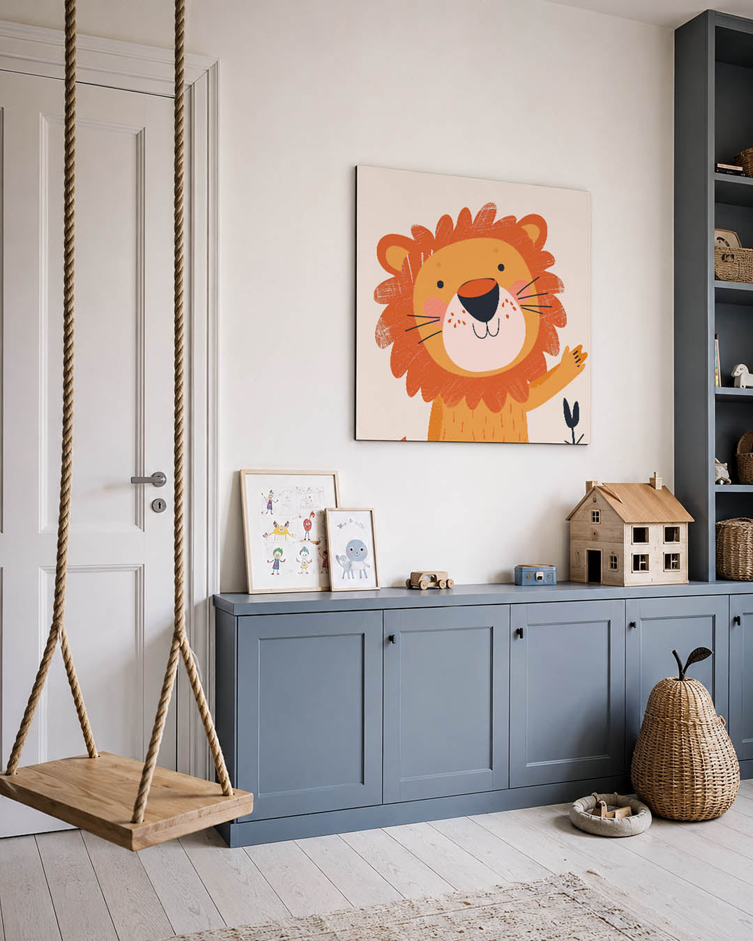 Vrolijke leeuw illustratie Kunstwerk