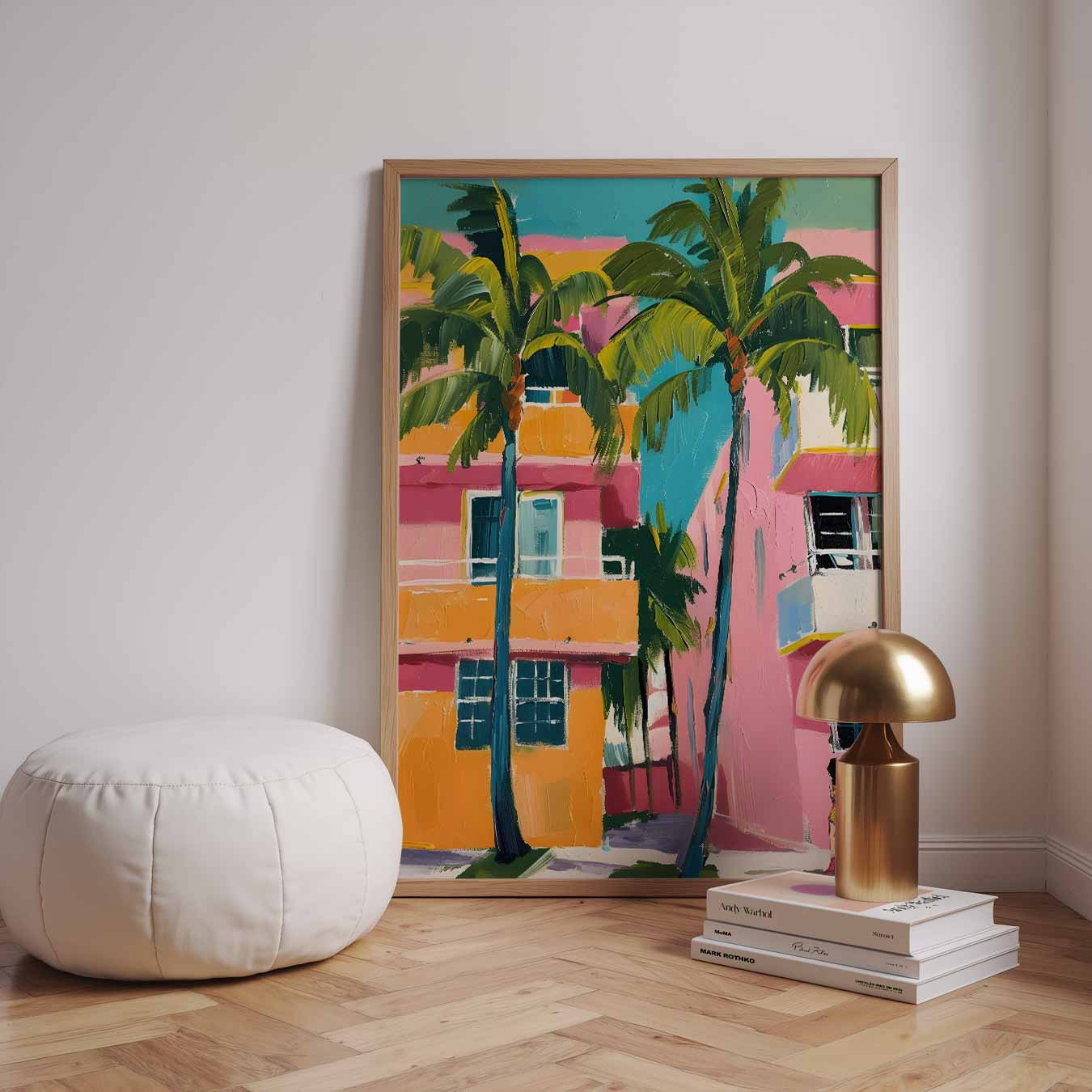 Zonnige Palmboom Escapade Poster-WallArtistic