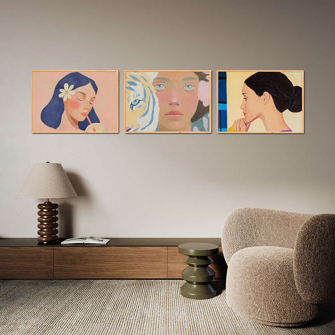 Zachte portretkleuren Posterset