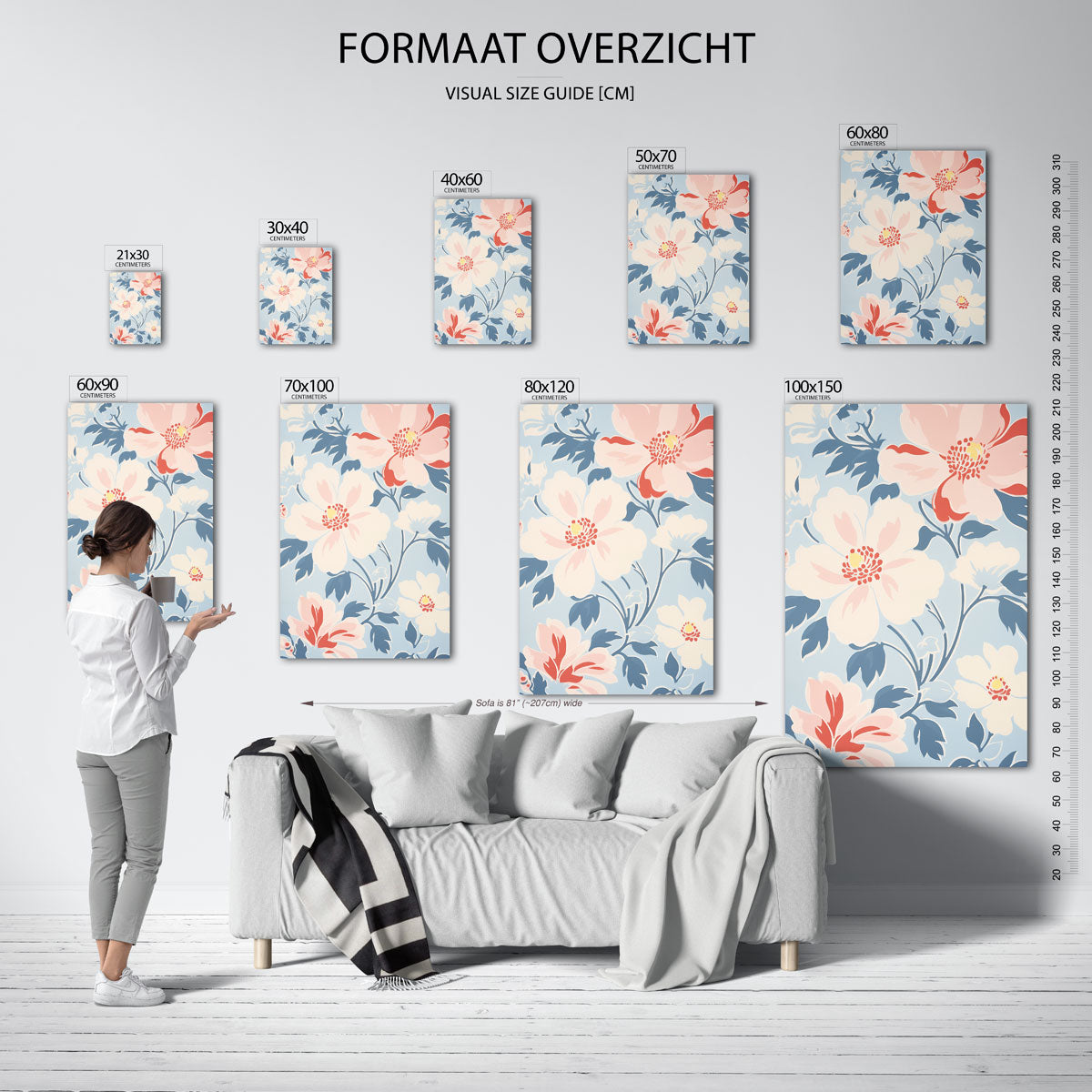 Bloemen en bladeren Poster