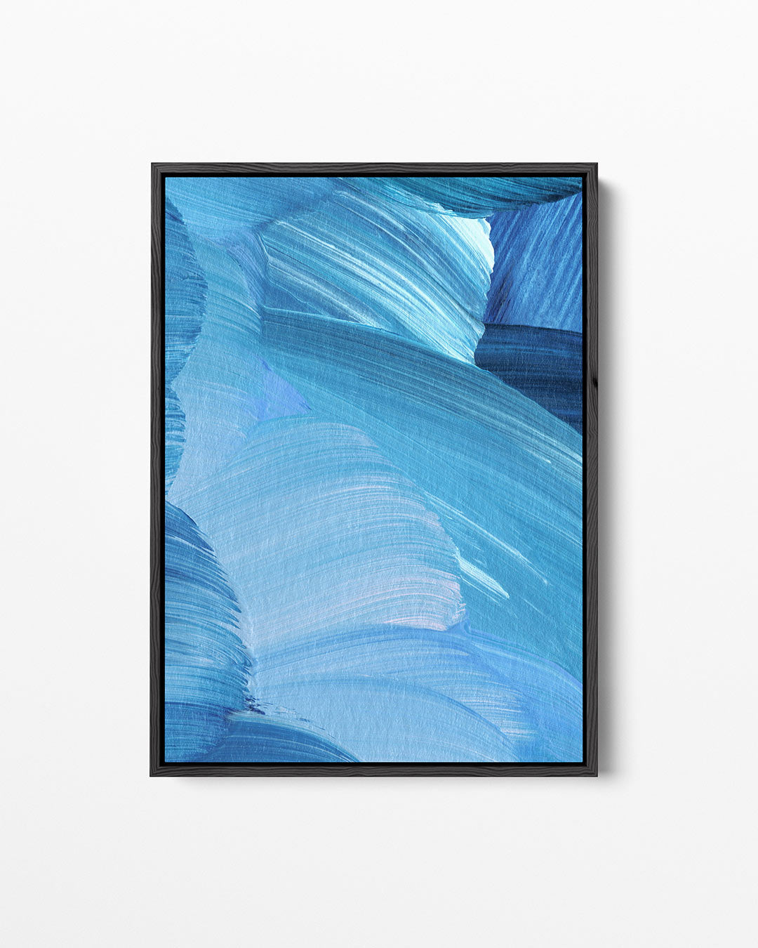 Dynamische blauwe beweging Kunstwerk