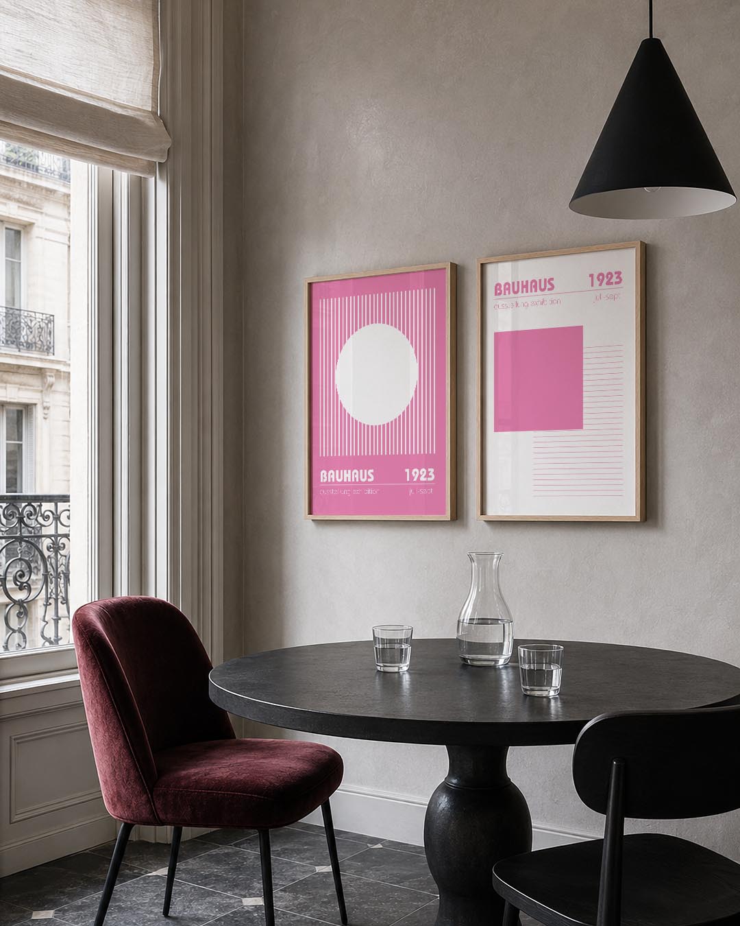 Lijnen en cirkel Posterset