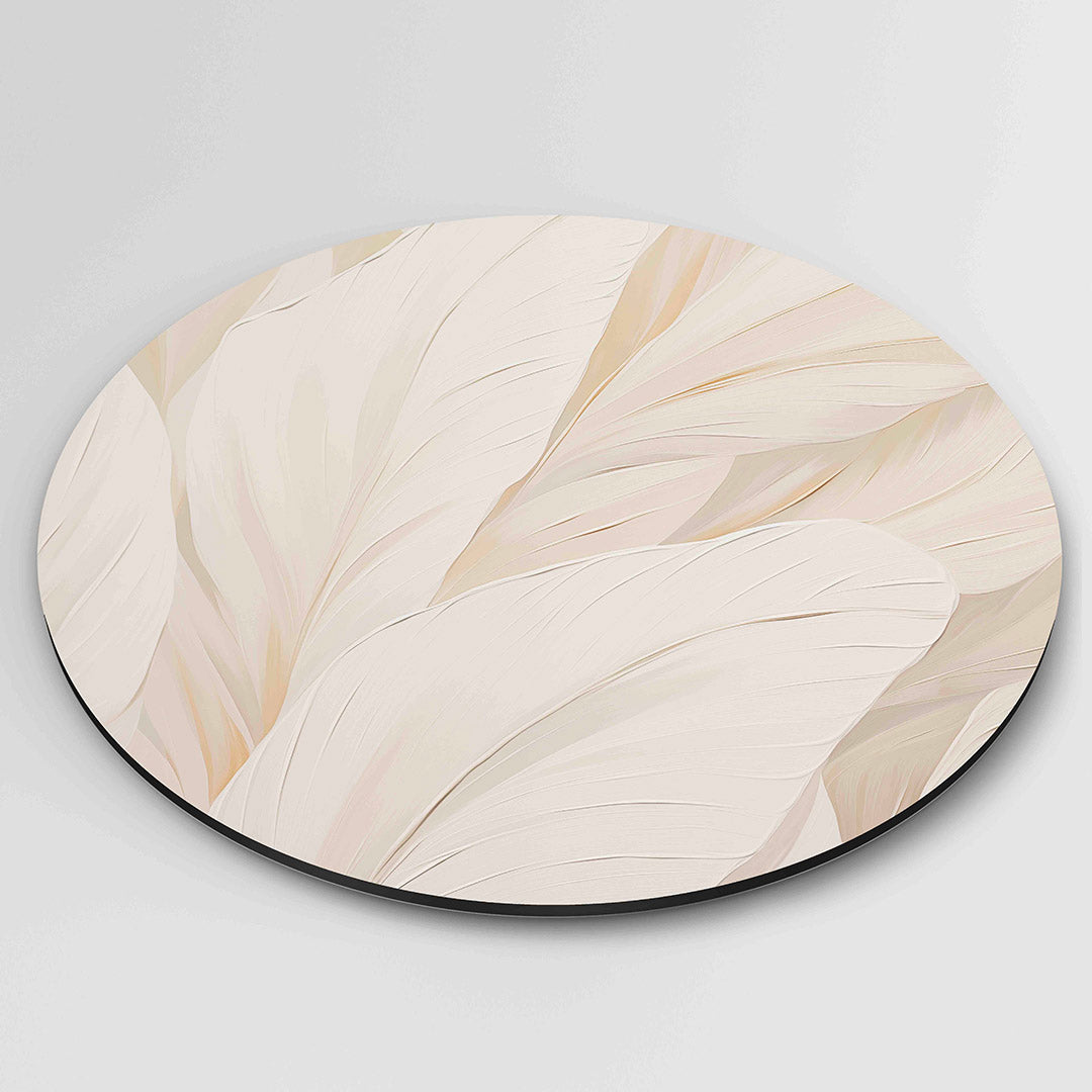 Beige bladeren Muurcirkel