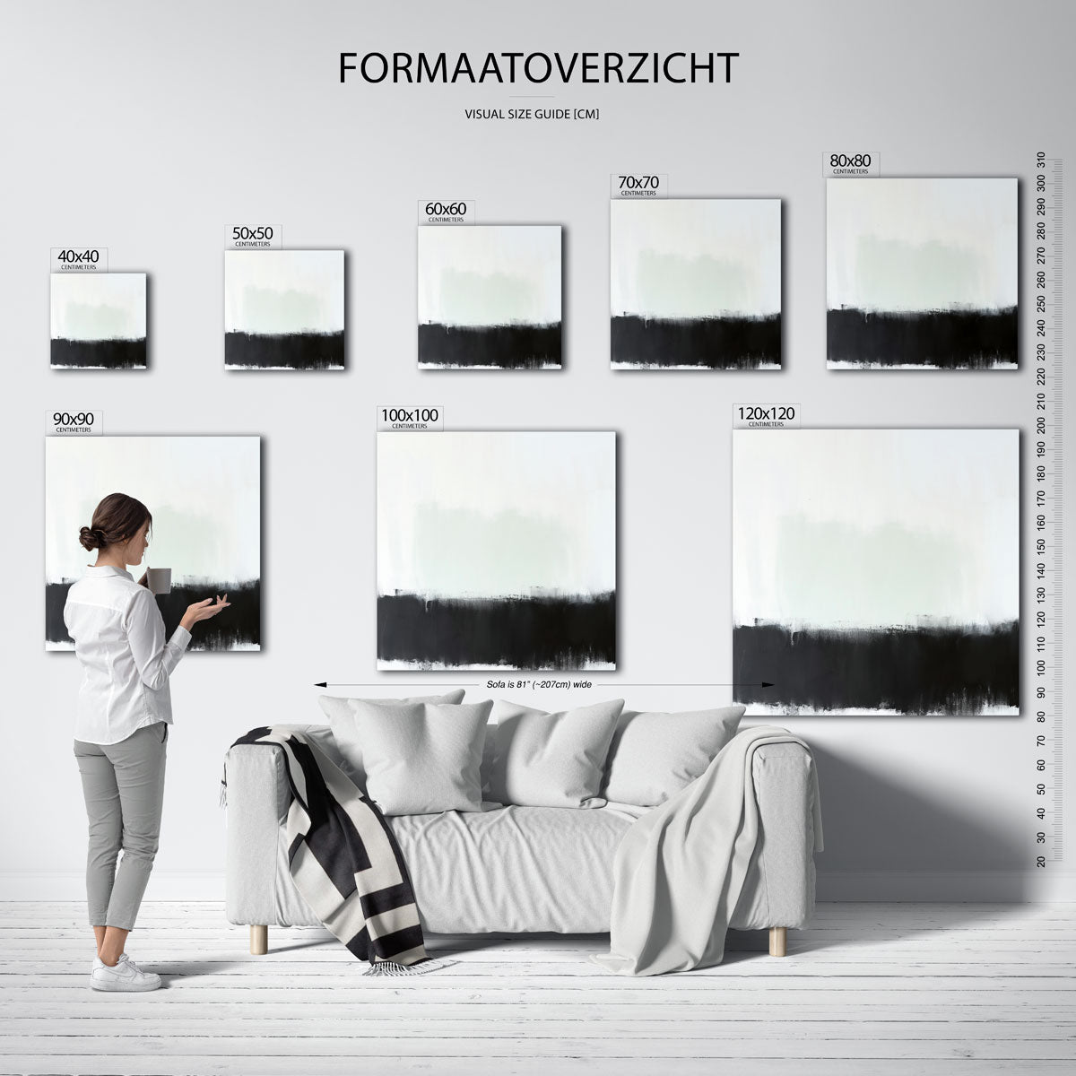 Abstracte zwart wit Poster