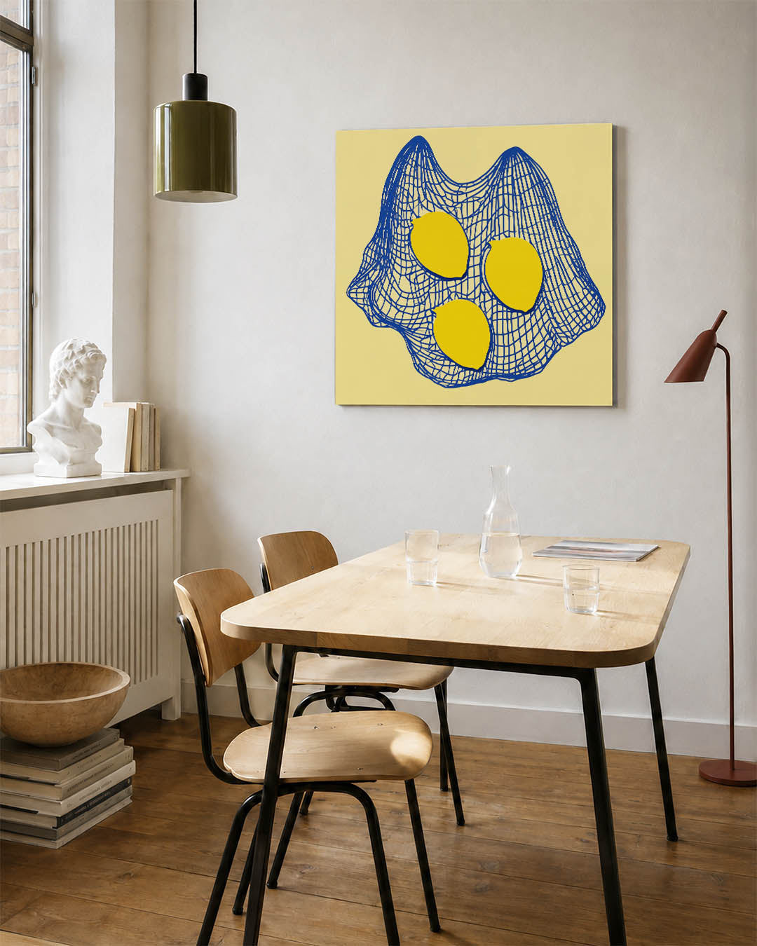Citroenen in net Kunstwerk