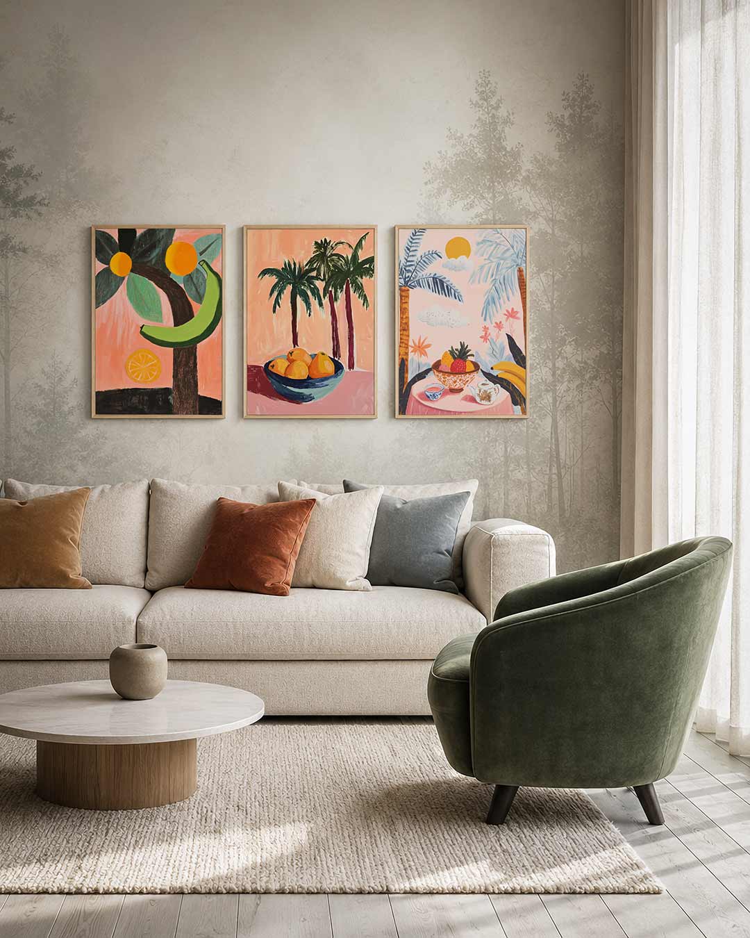 Fruitige vormen Posterset