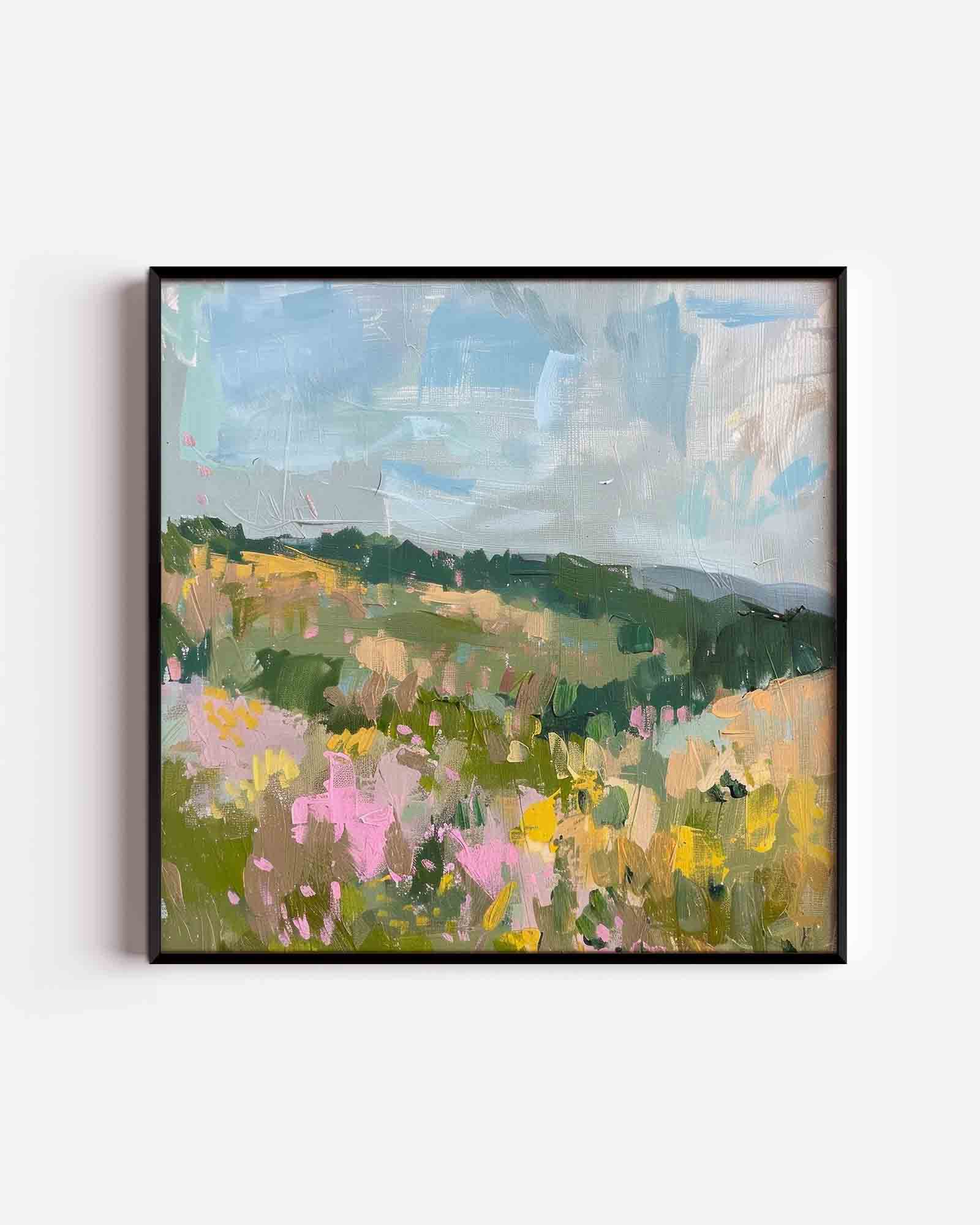 Landschap met bloemen Poster