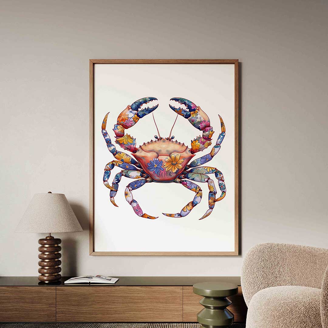 Bloemenkrab Poster