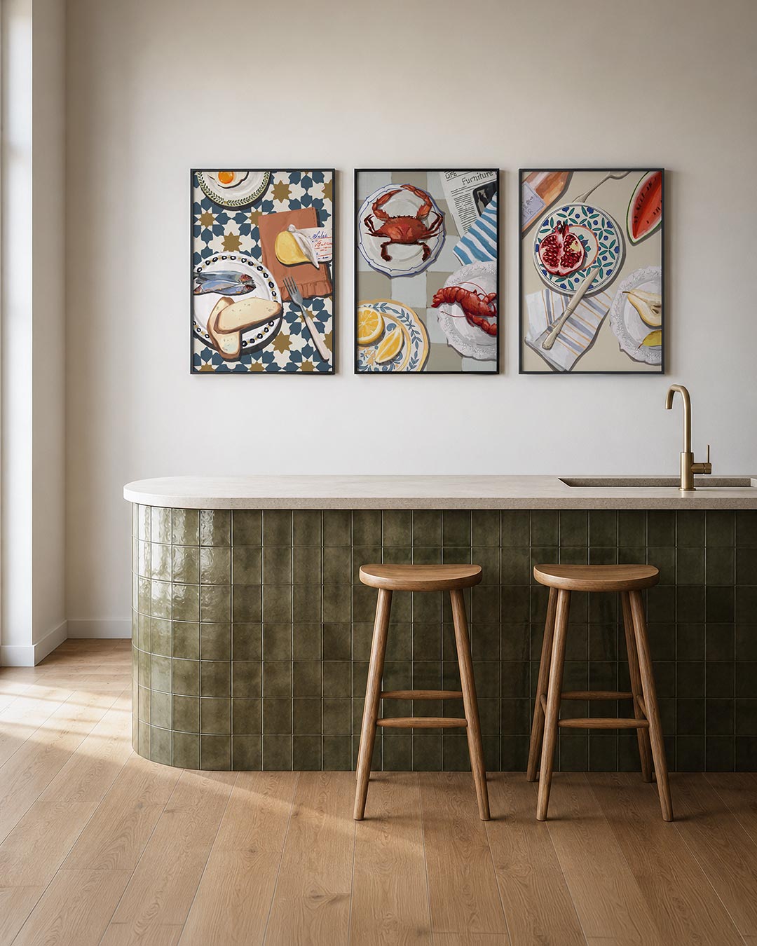 Ontbijtpatroon Posterset