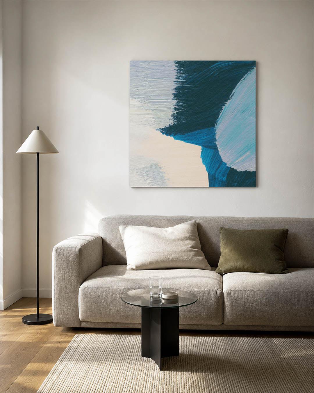 Dynamische kleurencompositie Kunstwerk