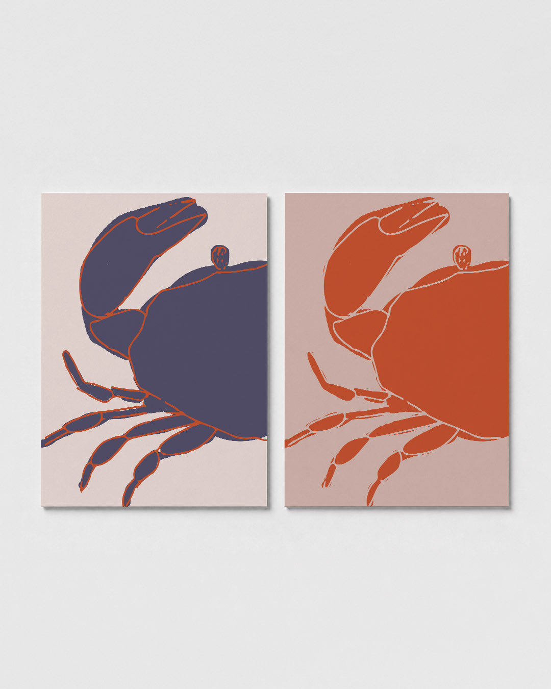 Kleurige krab Posterset