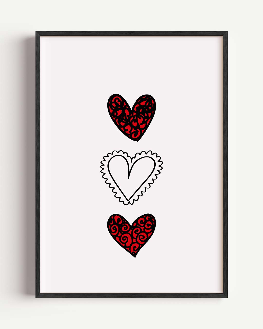 Romantische Harten Poster-WallArtistic