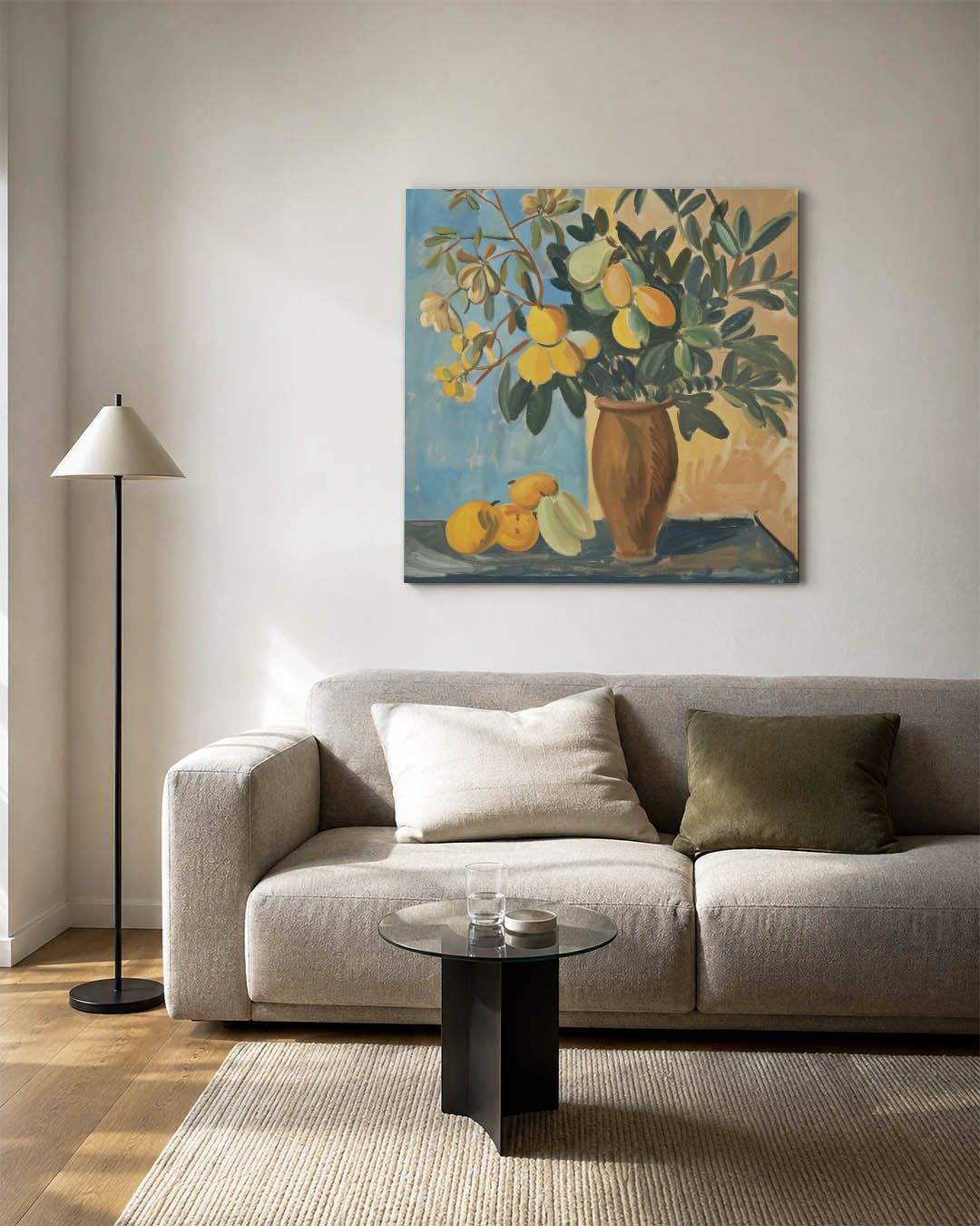 Fruit en bladeren Kunstwerk