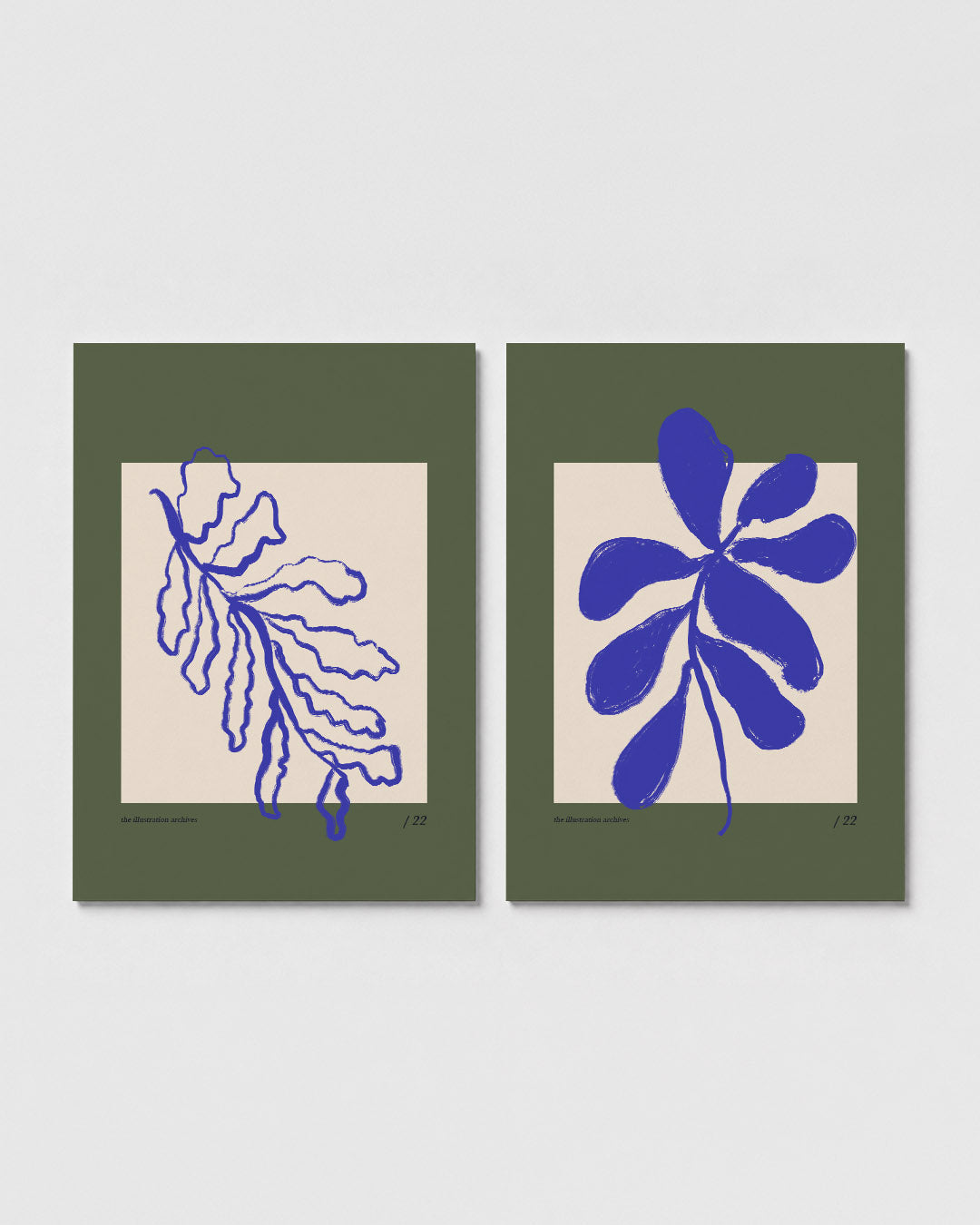 Organische lijnen Posterset