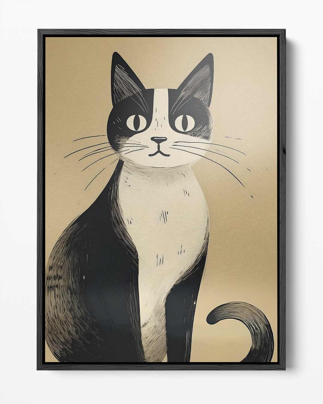 Tijdloze Kat op Behang Kunstwerk