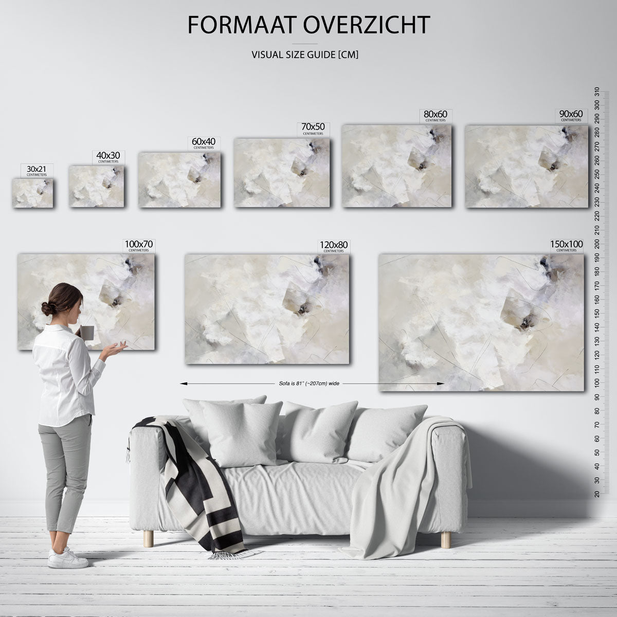 Abstracte lijnen en vormen Poster