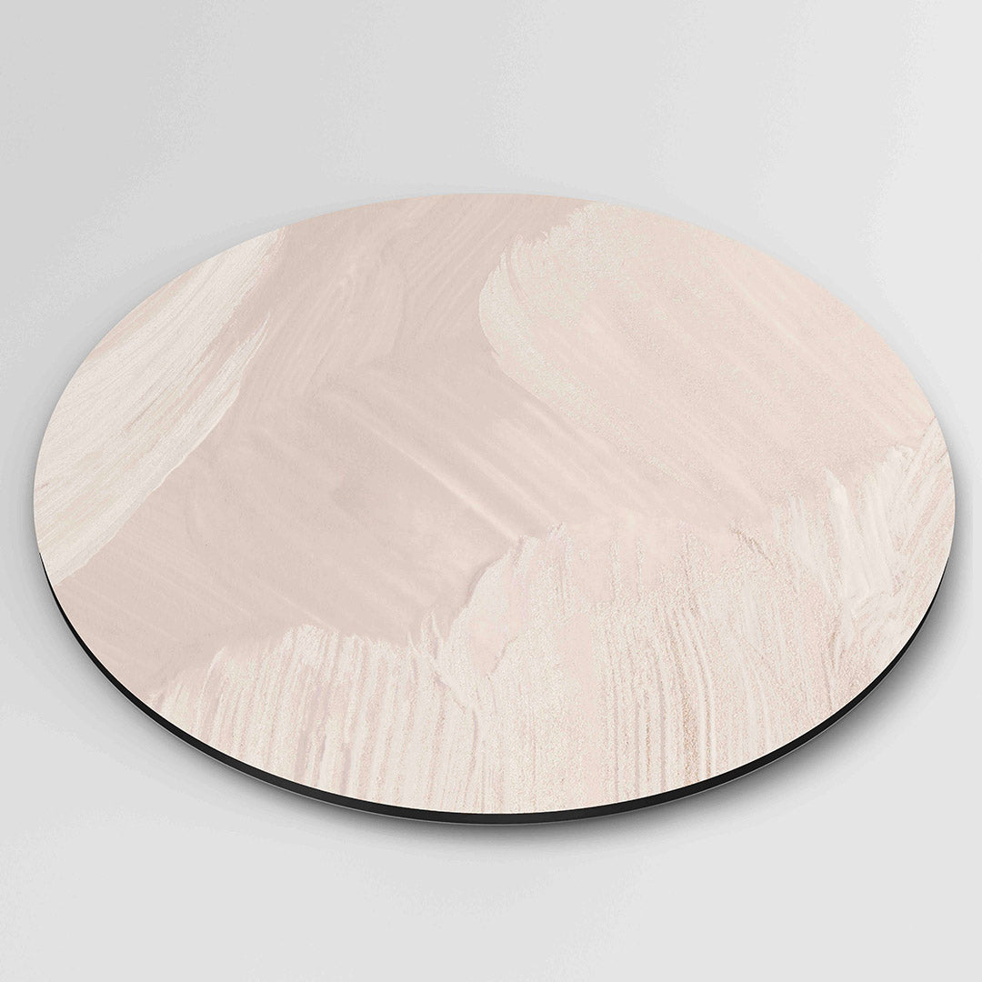 Beige penseelstreken Muurcirkel