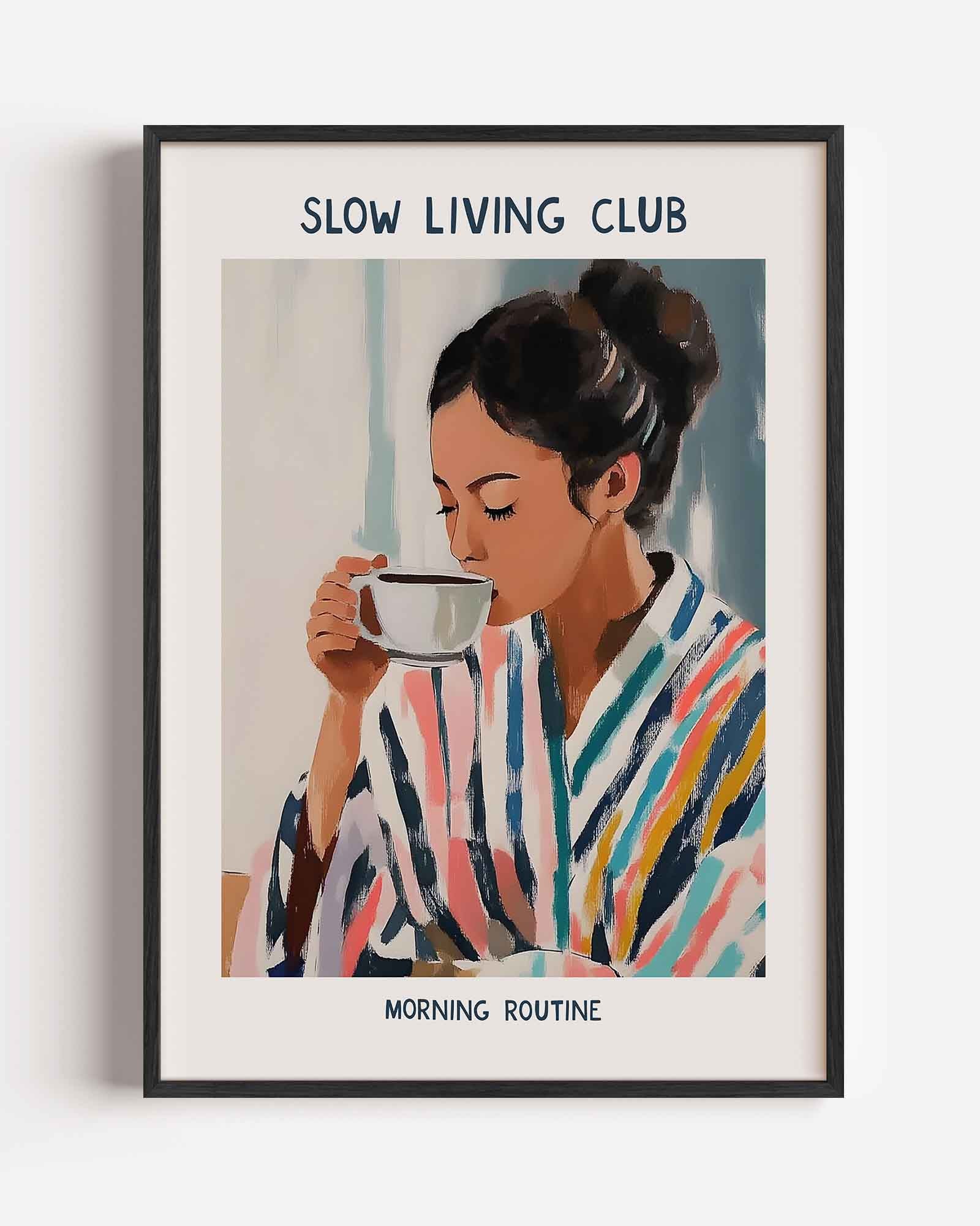 Vrouw met kopje Poster