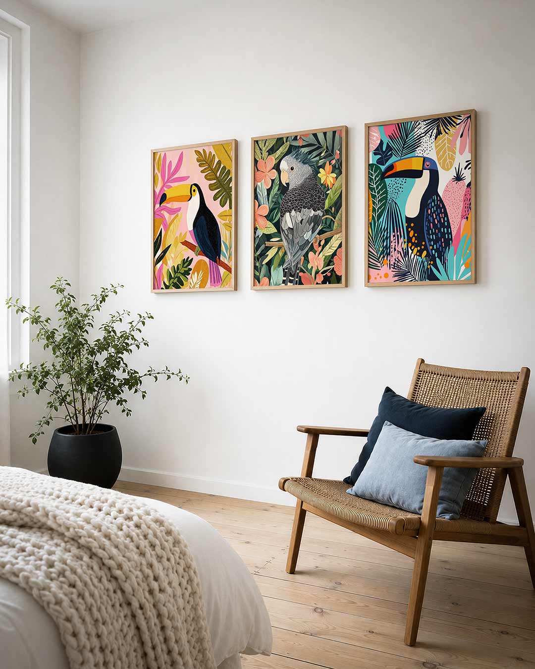 Tropische kleurvlakken Posterset