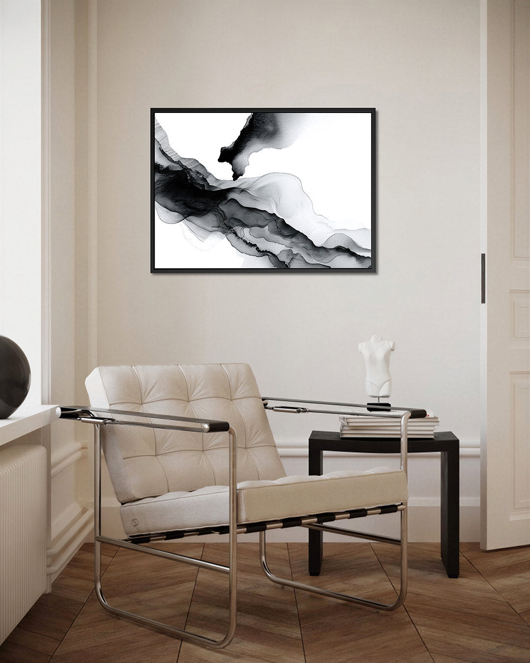 Vloeiende lijnen compositie Kunstwerk