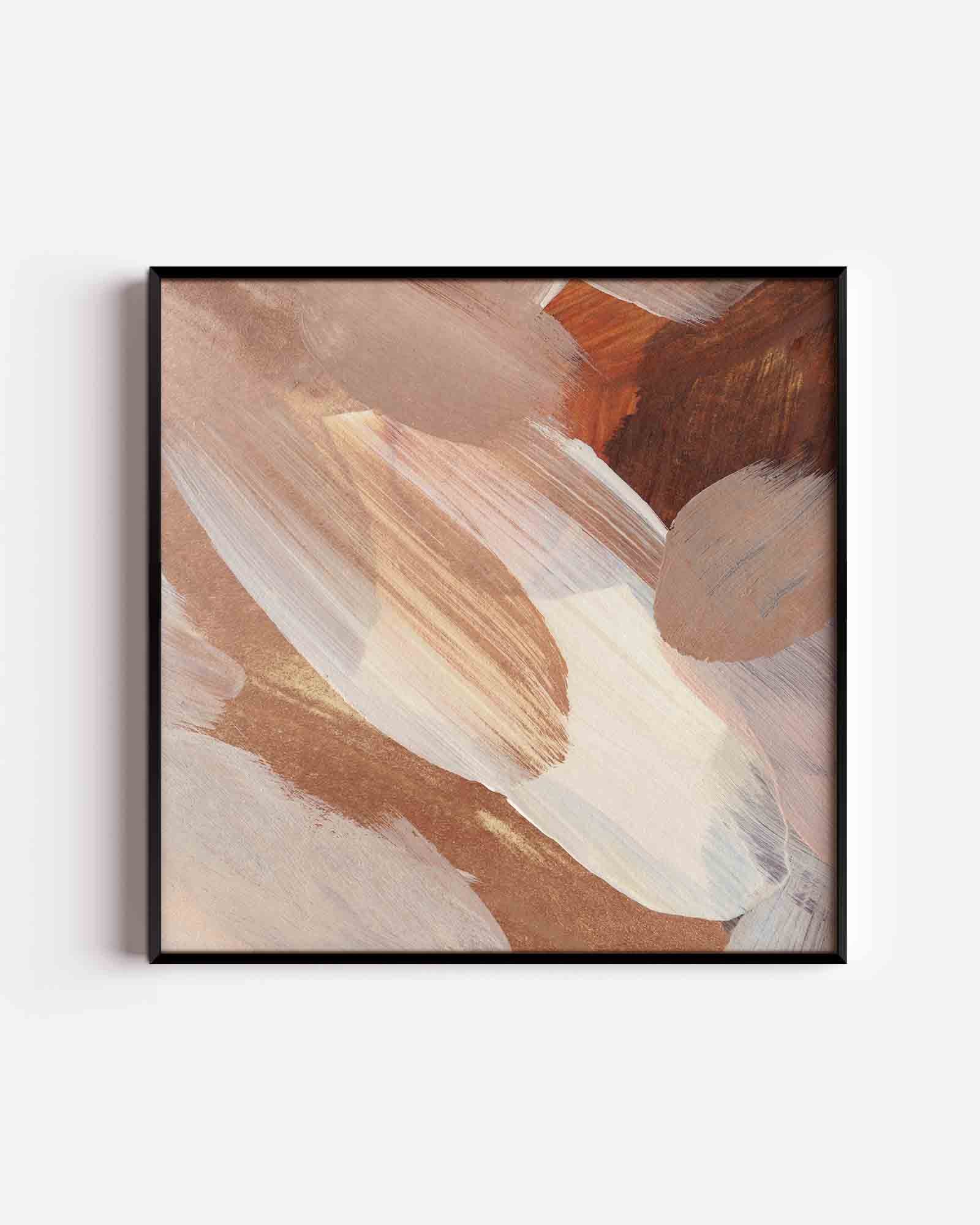 Abstracte penseelstreken Poster