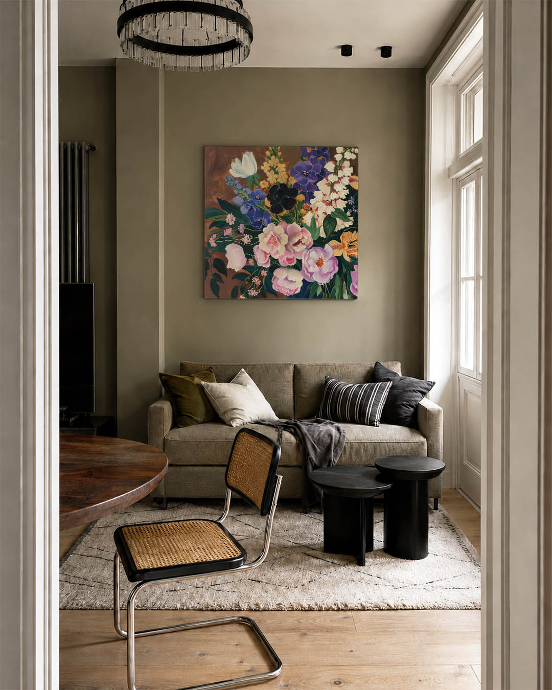 Bloemrijke compositie Kunstwerk