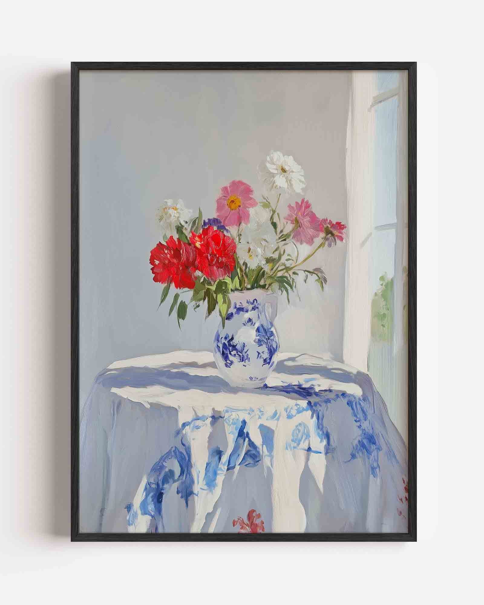 Bloemen in vaas Poster