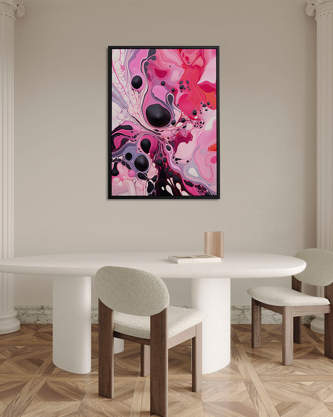 Vloeiende kleurencompositie Kunstwerk