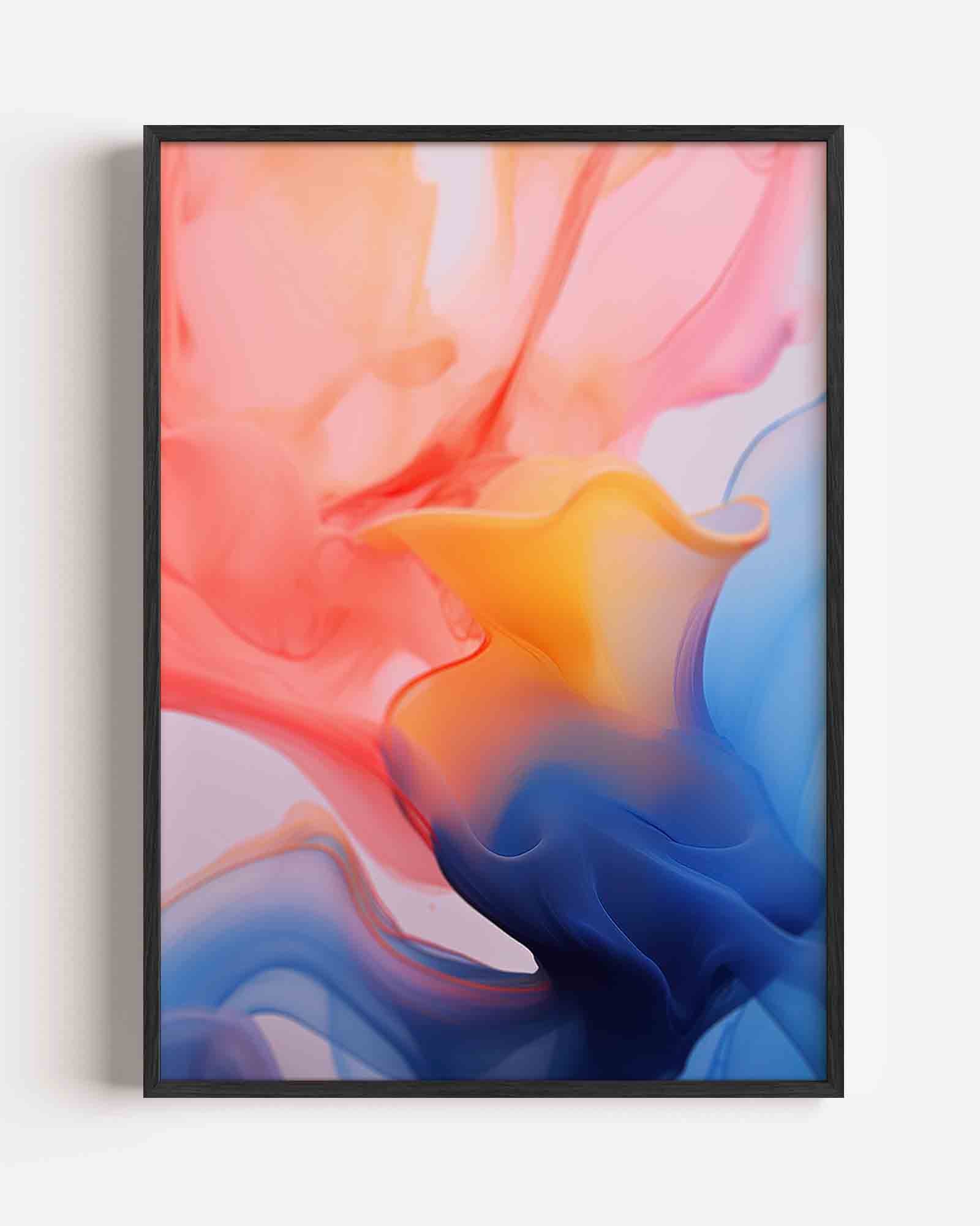 Vloeiende kleuren Poster