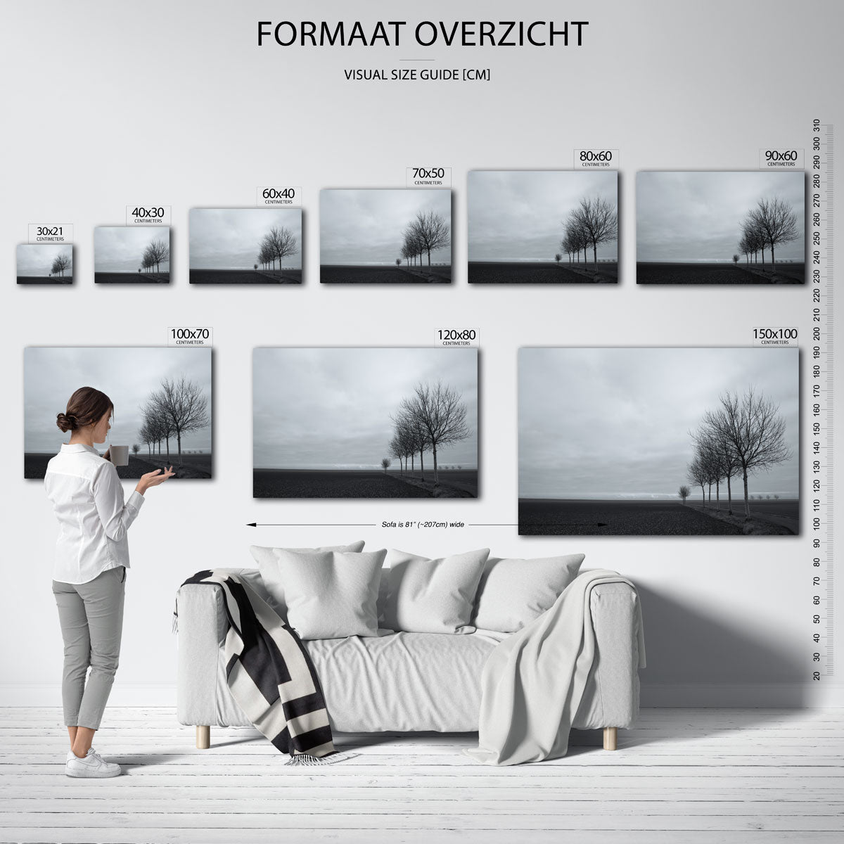 Landschap met bomen Poster