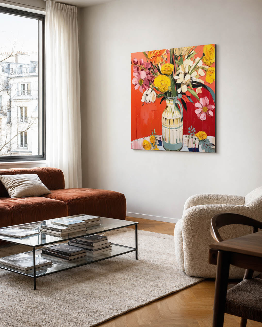 Bloemrijke kleurenexplosie Kunstwerk