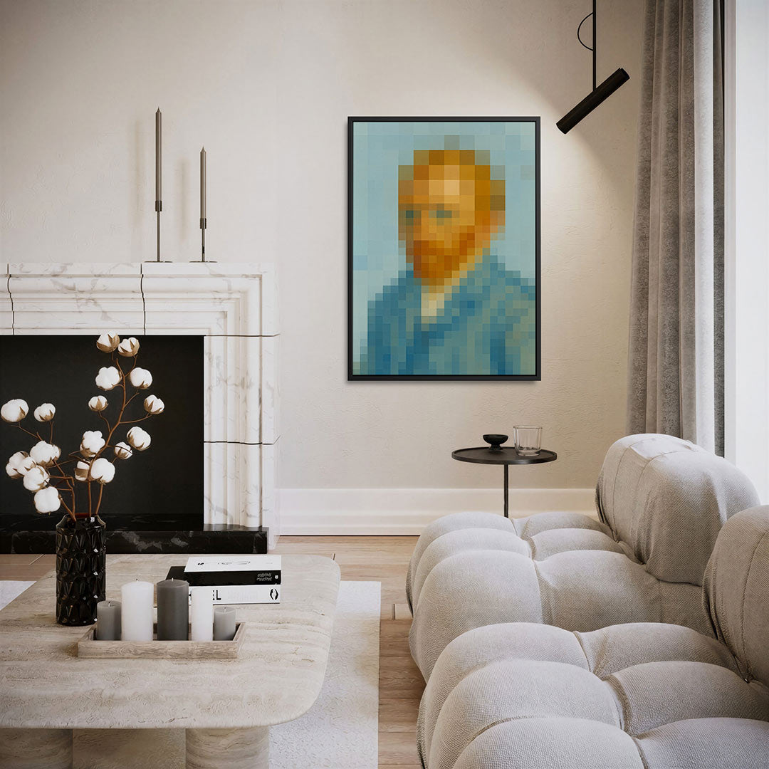 Geometrische portretstudie Kunstwerk