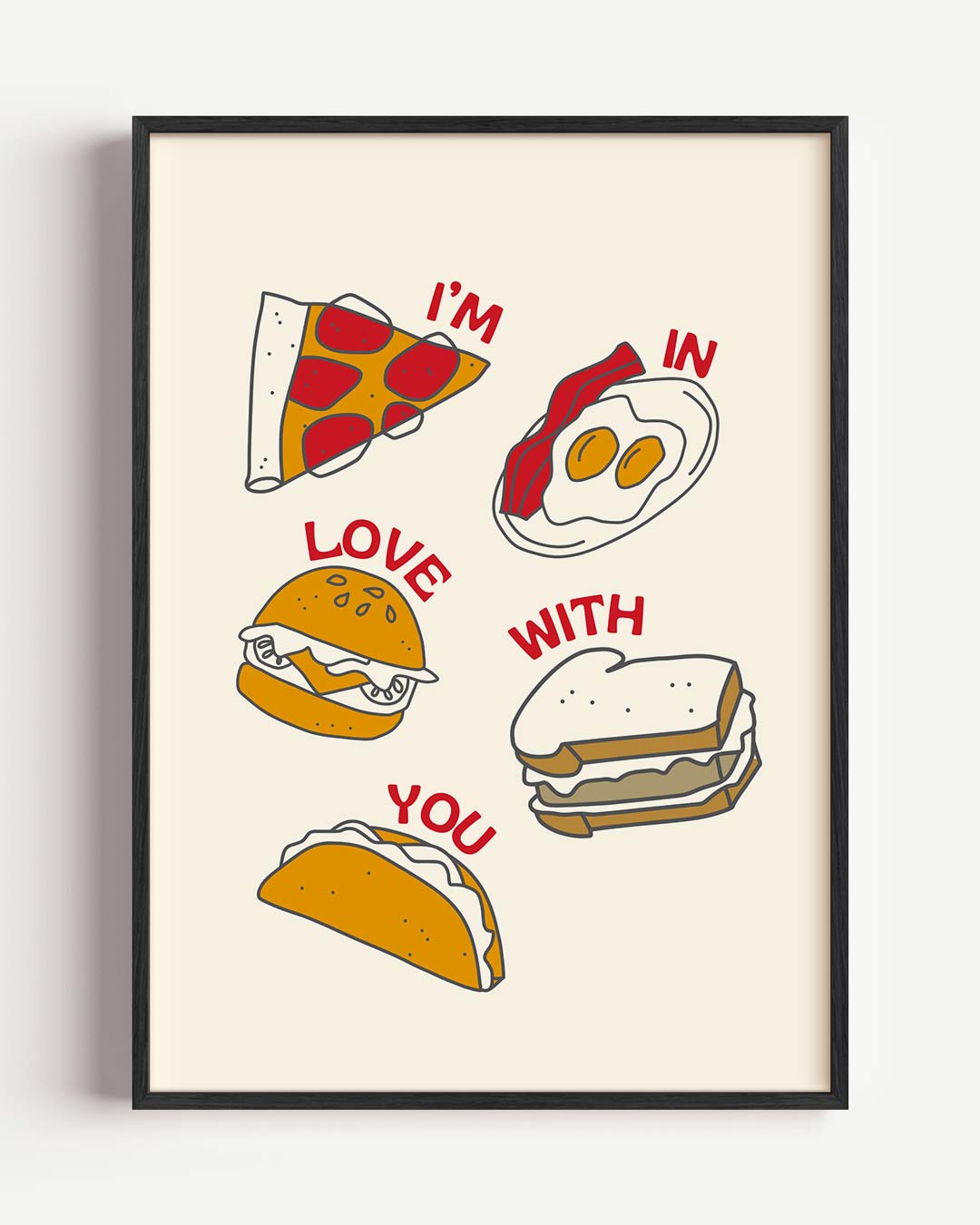 Liefde Voor Eten Poster-WallArtistic
