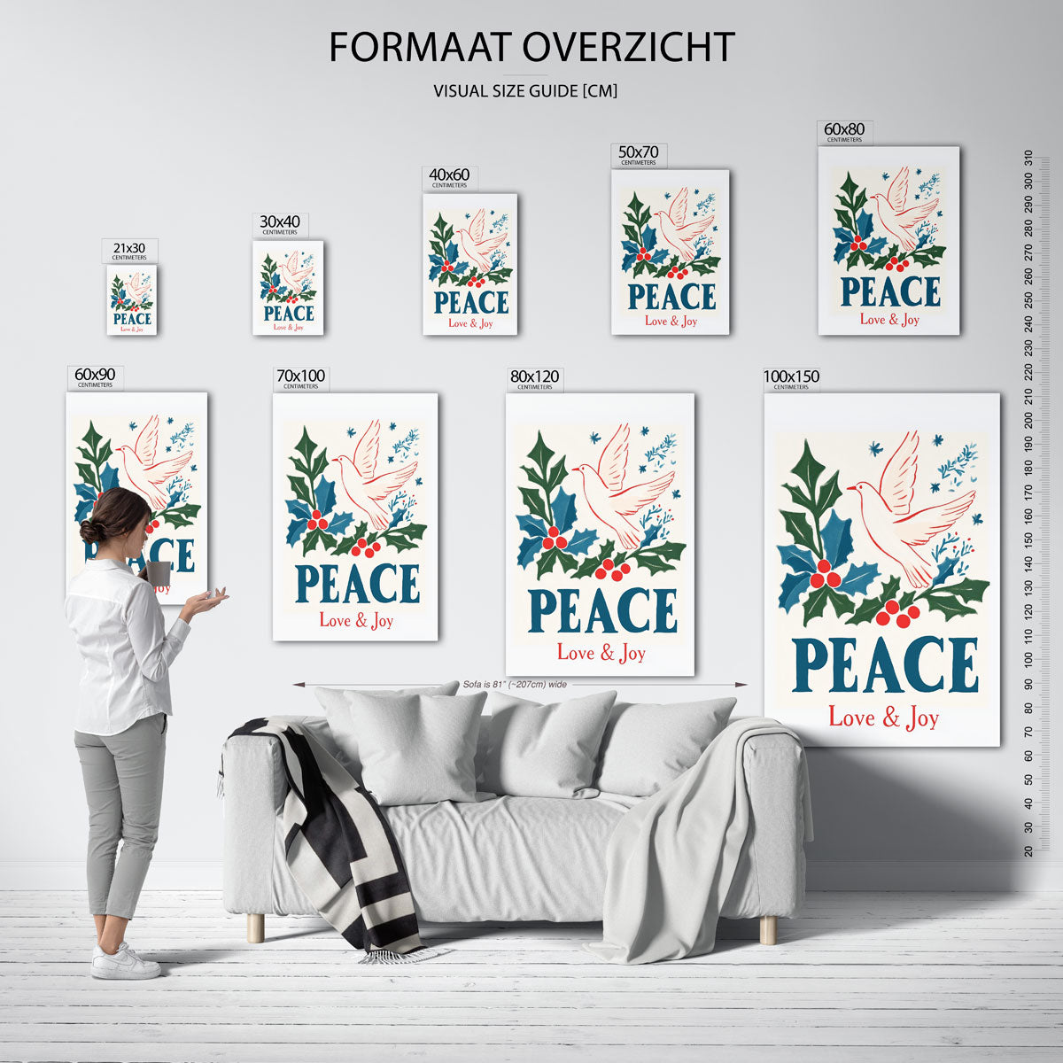 Vredesduif en hulst Poster