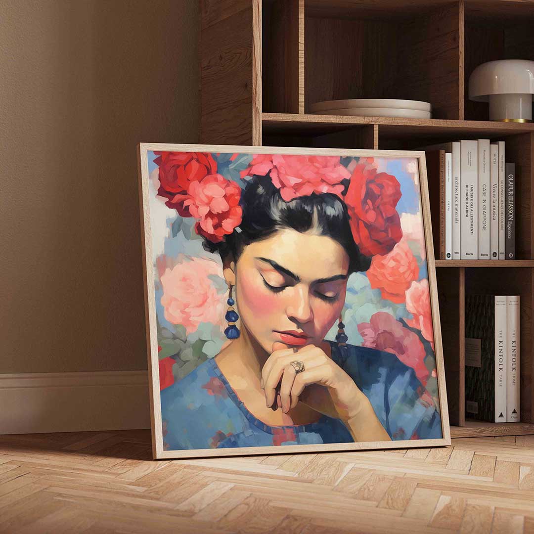 Vrouw met bloemen Poster